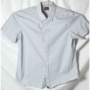 UNTUCKit Mens XXL Slim Fit Short Sleeve Button Shirt Fish Print 100% Cotton